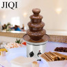 Fonte de Chocolate Elétrica JIQI de 4 Níveis - Diversão para Festas e Fluxo Automático